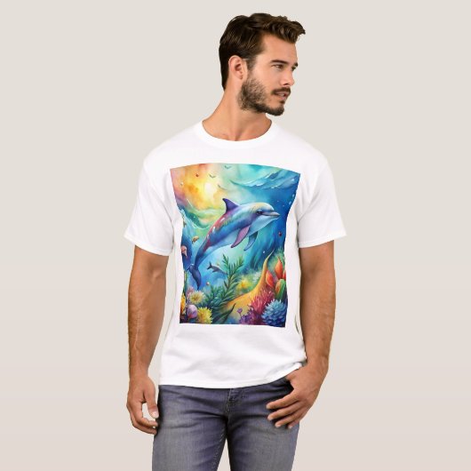 Painted Dolphin Tシャツ (正面フル)