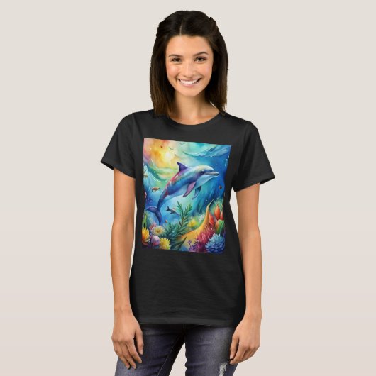 Painted Dolphin Tシャツ (正面フル)