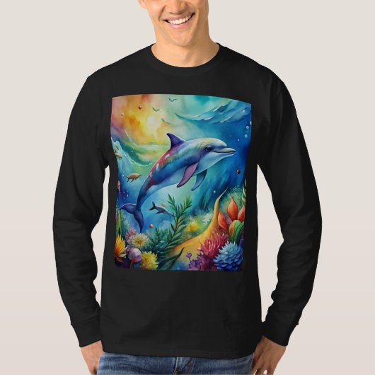 Painted Dolphin Tシャツ (正面)