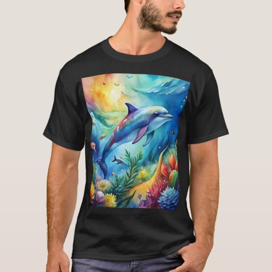 Painted Dolphin Tシャツ (正面)