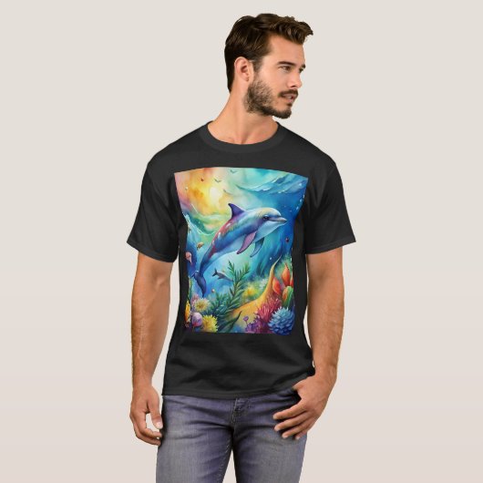 Painted Dolphin Tシャツ (正面フル)