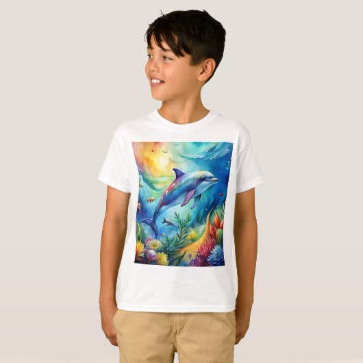 Painted Dolphin Tシャツ (正面フル)