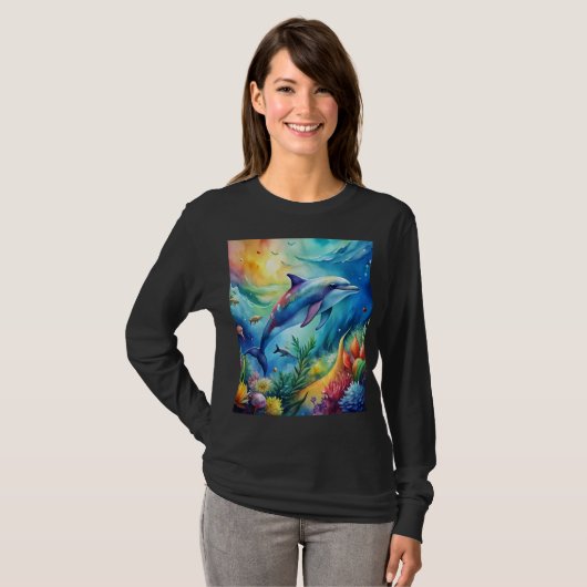 Painted Dolphin Tシャツ (正面フル)