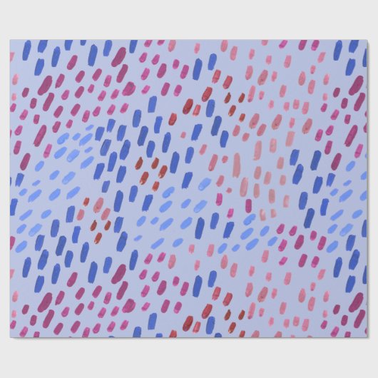 Painted Dots Pattern – Hand-Painted Abstract Blue ラッピングペーパー (フラット)
