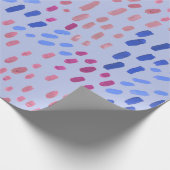 Painted Dots Pattern – Hand-Painted Abstract Blue ラッピングペーパー (角)