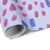 Painted Dots Pattern – Hand-Painted Abstract Blue ラッピングペーパー (ロールコーナー)