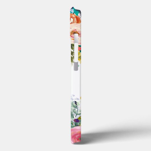 Painted Floral Monogram Apple iPhone Case Case-Mate iPhoneケース (裏面 / 左)