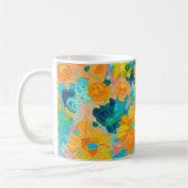 Painted Floral NAME Artisan Colorful コーヒーマグカップ (左)
