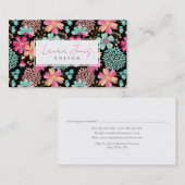 Painted Floral Writer Editor Womens 予約カード (正面/裏面)