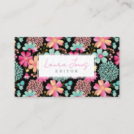 Painted Floral Writer Editor Womens 予約カード