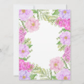Painted Flowers and Ferns 80th Birthday Invitation 招待状 (裏面)