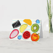 Painted Fruit Illustration Greeting Card サンキューカード (正面)