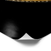 Painted Gold Hamsa Amethyst Ruby Third Eye ポスター (コーナー)