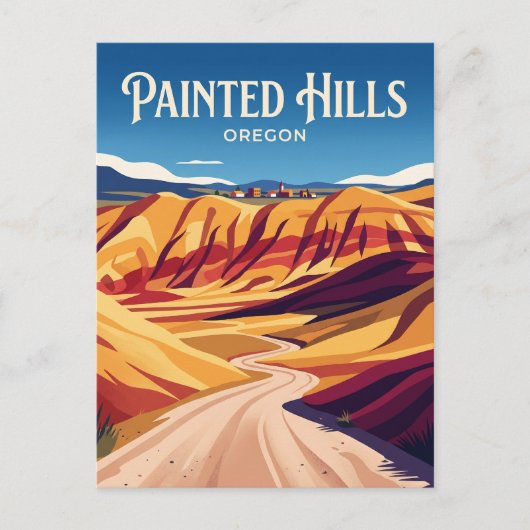 Painted Hills Road USA ポストカード (正面)