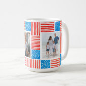 Painted Independence Custom American Flag Photo コーヒーマグカップ (正面右)