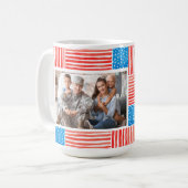 Painted Independence Custom American Flag Photo コーヒーマグカップ (正面左)