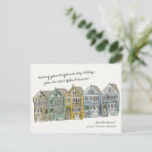 Painted Ladies San Francisco Travel シーズンポストカード (スタンド正面)
