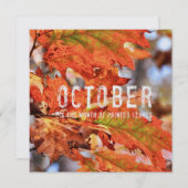 PAINTED LEAVES 5.25 x 5.25 card 招待状 (正面/裏面)