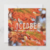 PAINTED LEAVES 5.25 x 5.25 card 招待状 (正面)