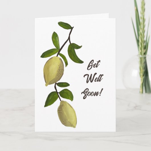 Painted Lemons Get Well Soon カード (正面)