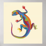 Painted Lizard ポスター<br><div class="desc">This colorful lizard is available on multiple products including t-shirts,  stickers,  coffee mugs,  and more! It can be customized or personalized by adding your own text or images!</div>