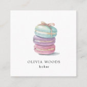 Painted Macaron Dessert Baker スクエア名刺 (正面)