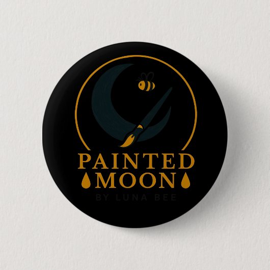 Painted Moon by Luna Bee Brand Button 缶バッジ (正面)