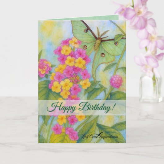 Painted Petals - Lantana Card カード (蘭)