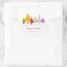 Painted Pines Sticker スクエアシール