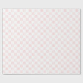 Painted Pink and White Check Checkerboard Pattern ラッピングペーパー (フラット)