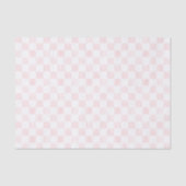 Painted Pink and White Check Checkerboard Pattern 薄葉紙 (正面)