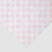 Painted Pink and White Check Checkerboard Pattern 薄葉紙 (詳細)