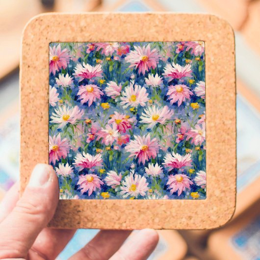 Painted Pink Daises Decoupage 薄葉紙