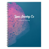 Painted Pink Rainbow Jewelry Business Card ノートブック (正面)