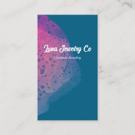 Painted Pink Rainbow Jewelry Business Card  名刺