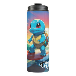 Painted Pokémon Squirtle Surfing Travel Mug タンブラー