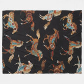 Painted Ponies Fleece Blanket フリースブランケット (正面(横))