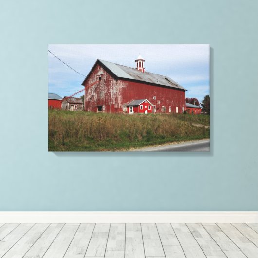 Painted Red キャンバスプリント (インサイチュ (ウッドフロア))