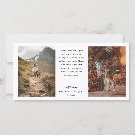 Painted Red Ribbon Long Landscape Holiday Photo (裏面)