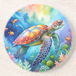 Painted Sea Turtle  コースター