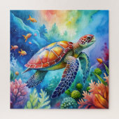 Painted Sea Turtle  ジグソーパズル (縦)