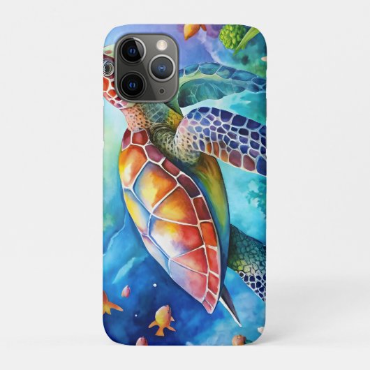 Painted Sea Turtle Case-Mate iPhoneケース (裏)
