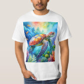 Painted Sea Turtle Tシャツ (正面)