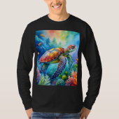 Painted Sea Turtle  Tシャツ (正面)