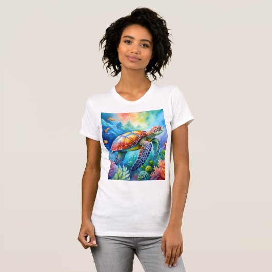 Painted Sea Turtle  Tシャツ (正面フル)