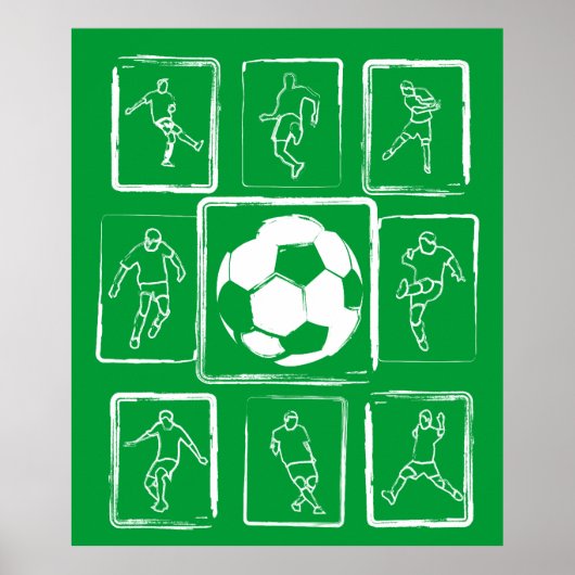 Painted soccer skills motivational ポスター (正面)