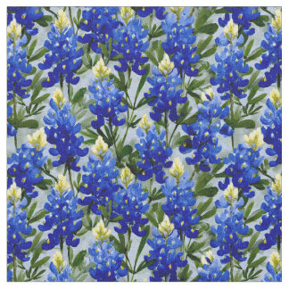 Painted Style Bluebonnet fabric ファブリック