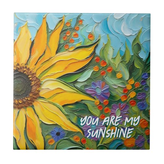 Painted Sunflower  タイル (正面)