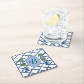 Painted Topiary Chinoiserie Ginger Jars Jar スクエアペーパーコースター (インサイチュ)