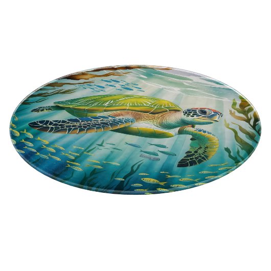 Painted Turtle カッティングボード (角)